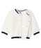 Cárdigan de sherpa de borreguillo para bebé unisex blanco MARSHMALLOW