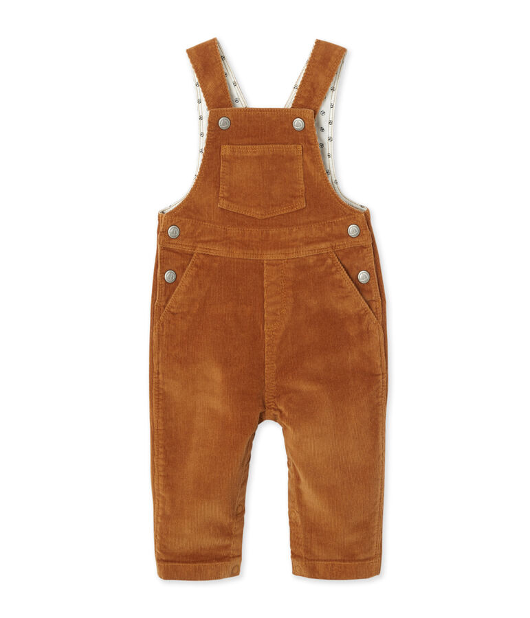 Peto para beb&eacute; ni&ntilde;o en terciopelo stretch marron