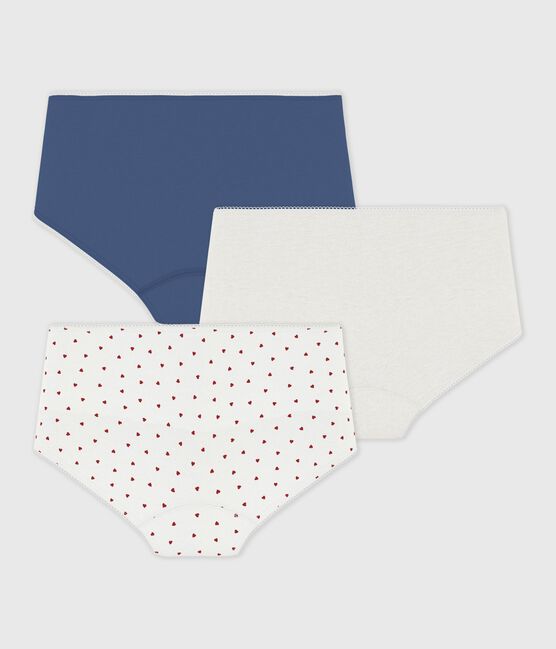 Juego de culottes infantiles de algodón y elastano con estampado de corazones variante 1