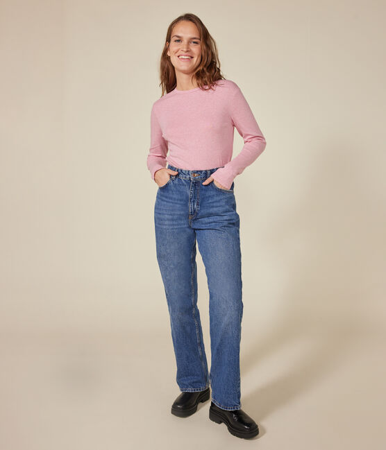 Camiseta L'ICONIQUE de algodón de punto «cocotte» para mujer rosa ROSELINE CHINE