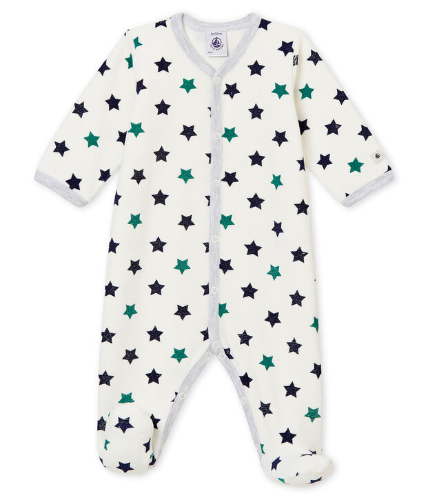Pelele de noche para beb&eacute; ni&ntilde;o blanco/multicolor