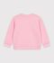 Sudadera infantil lisa de algod&oacute;n rosa