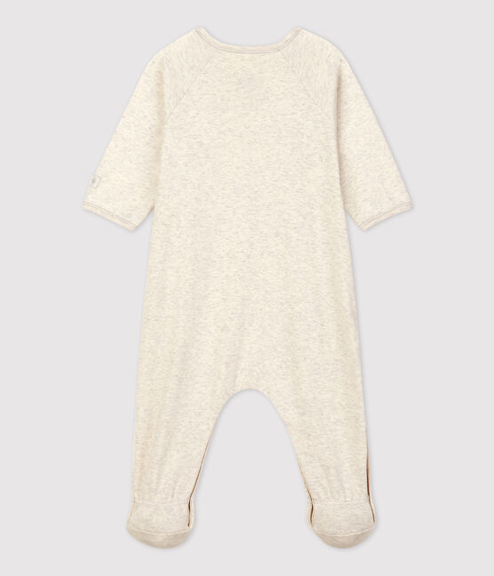 Pelele de bebé de algodón orgánico beige MONTELIMAR CHINE