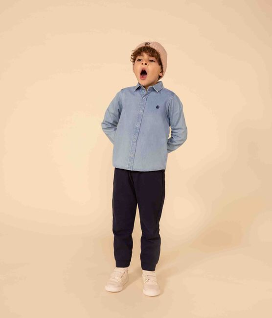 Camisa vaquera ligera para niño azul DENIM CLAIR