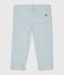 Pantalón milrayas para bebé niño azul ACIER/blanco MARSHMALLOW