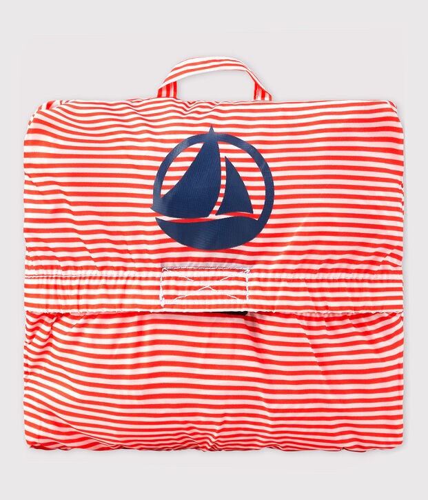 Cortavientos de poliamida reciclada de beb&eacute; rosa/blanco