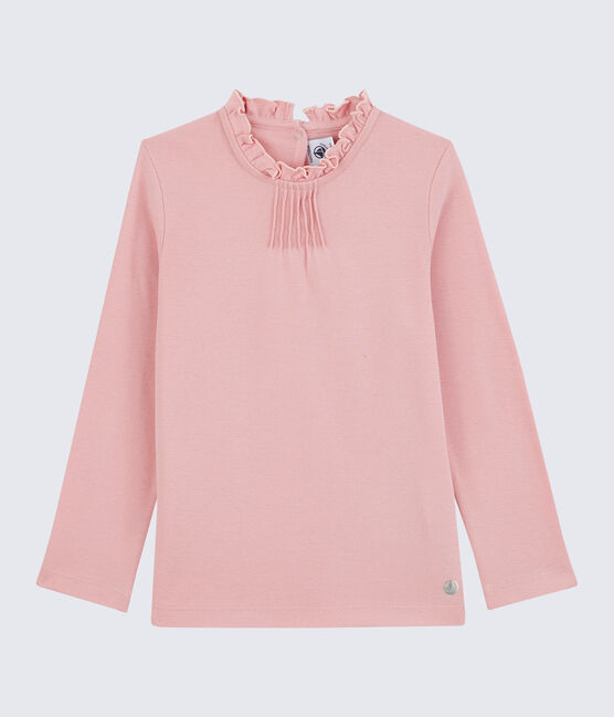 Camiseta de manga larga de algodón de niña rosa CHARME