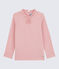 Camiseta de manga larga de algodón de niña rosa CHARME