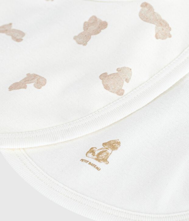 Juego de baberos de algod&oacute;n con estampado de oso para beb&eacute; multicolor