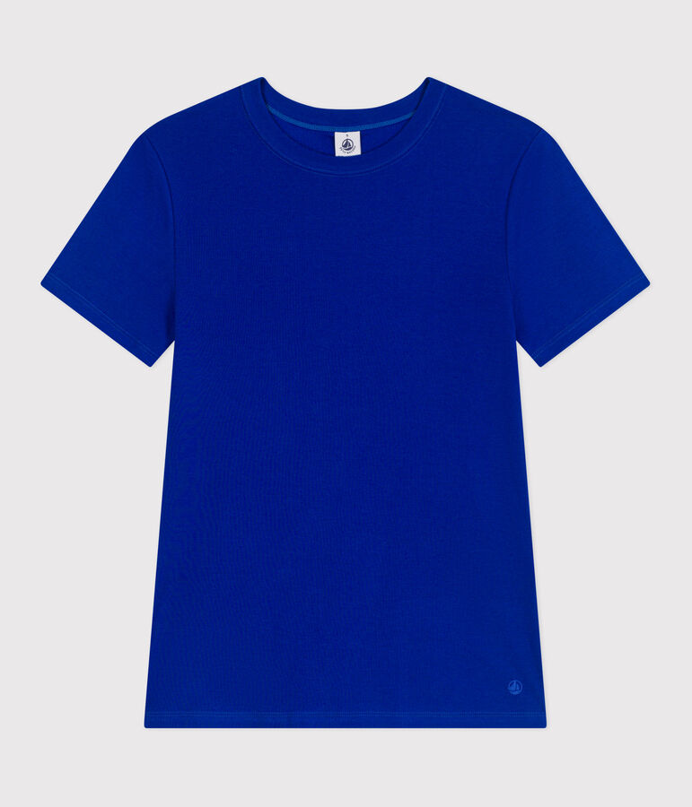 Camiseta Ic&oacute;nica lisa de algod&oacute;n para mujer azul