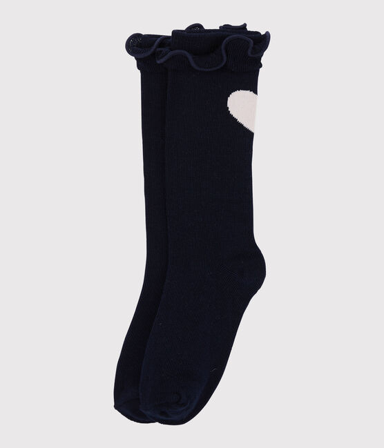 Calcetines altos para niña azul SMOKING