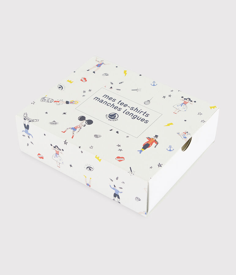 Juego de 2 camisetas de manga larga con estampado festivo de ni&ntilde;o peque&ntilde;o multicolor