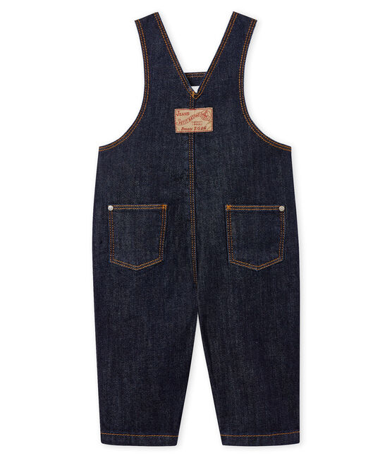 Peto vaquero largo para bebé unisex. azul Jean