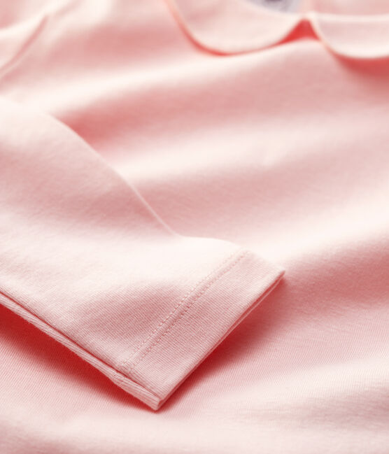 Camiseta de manga larga de algodón de niña rosa MINOIS