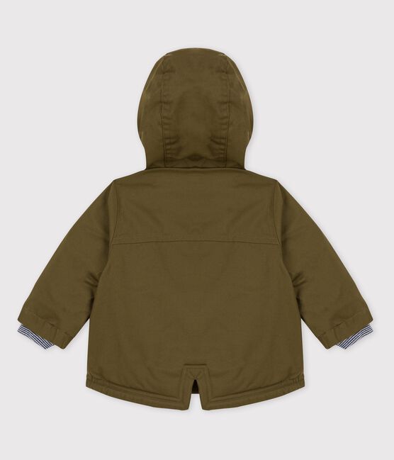 Parka hidrófuga de bebé. verde MILITARY
