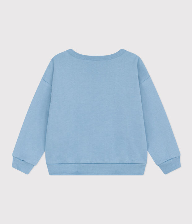 Sudadera estampada de mulet&oacute;n de ni&ntilde;a/ni&ntilde;o azul