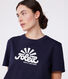 Camiseta Recta de algodón liso para mujer