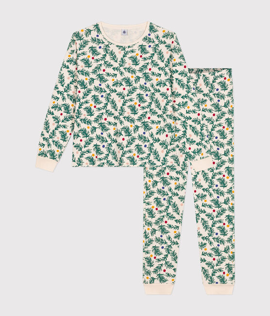 Pijama de algodón con estampado de árbol de Navidad para mujer blanco AVALANCHE/ MULTICO