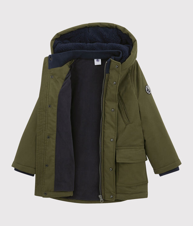 Parka para ni&ntilde;o verde