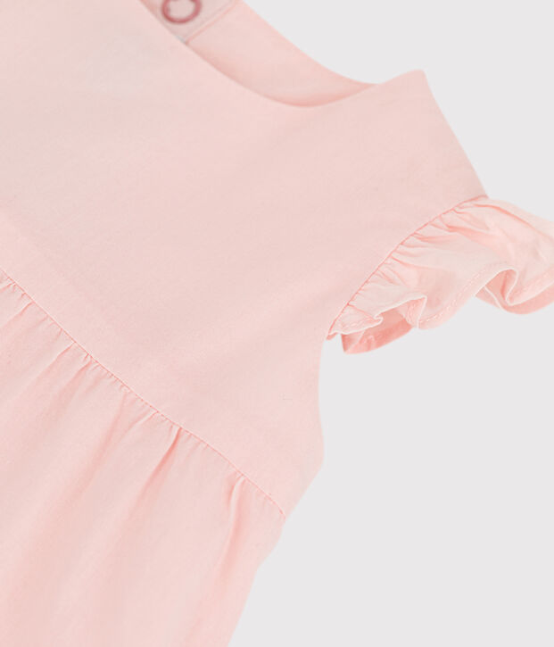 Vestido sin mangas de beb&eacute; de popelina FLEUR