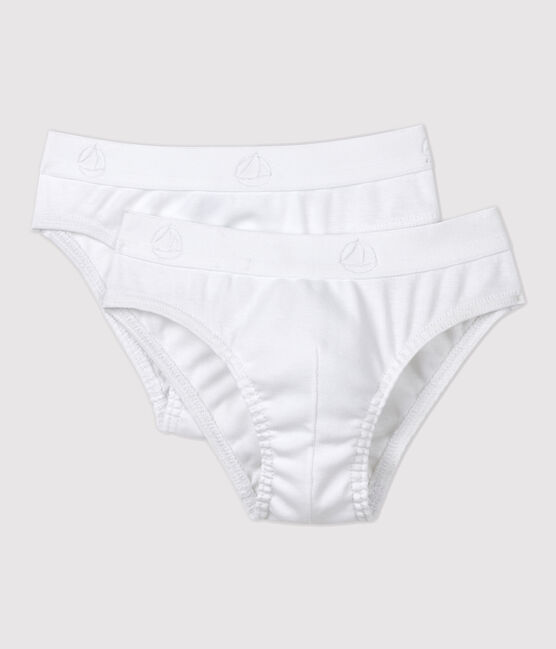 Juego de 2 slips blancos de algodón para niño variante 1