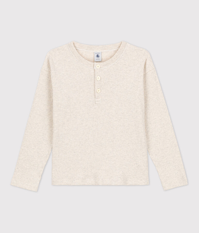 Camiseta de algod&oacute;n de ni&ntilde;o beige