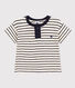 Camiseta de manga corta de punto flameado para bebé