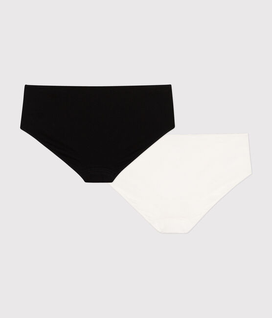Juego de 2 «culottes» lisos de algodón y elastano para niña variante 1