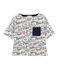 Jersey marinero manga corta para mujer blanco MARSHMALLOW/blanco MULTICO