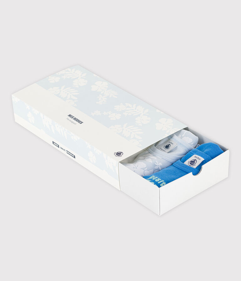 Juego de 5 bodis hawaianos sin mangas de algod&oacute;n variante 1