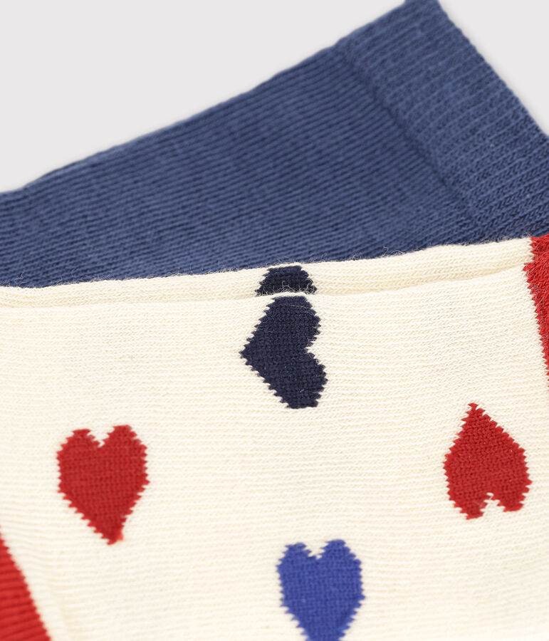 Juego de 2 pares de calcetines para ni&ntilde;a multicolor
