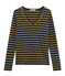 Camiseta de manga larga para mujer azul SMOKING/amarillo BRINDILLE SATIN