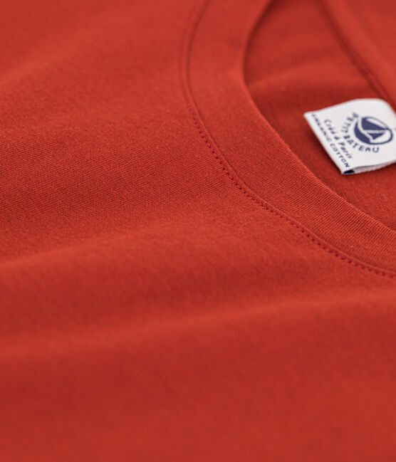 Camiseta LA RECTA de algodón con cuello redondo para mujer rojo HARISSA