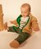 Chaqueta de sherpa de bebé beige FACILE