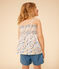 Blusa sin mangas de algodón para niña blanco MARSHMALLOW/blanco MULTICO