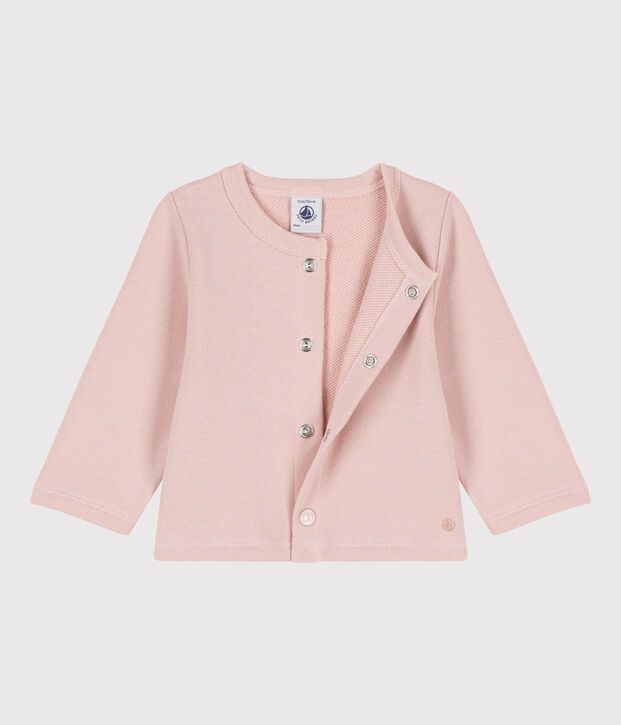 C&aacute;rdigan de mulet&oacute;n de beb&eacute; rosa