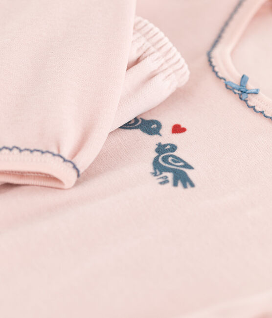 Pijama de terciopelo para niña rosa SALINE