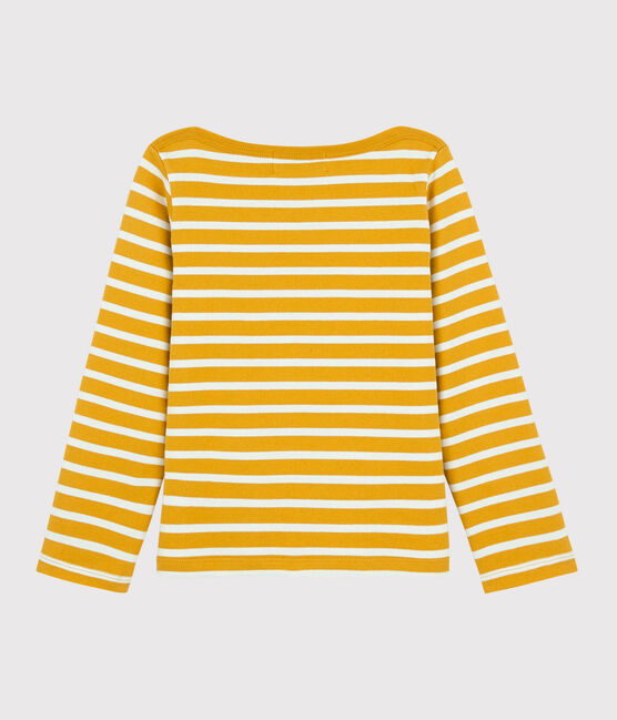 Marinera de algodón de niña / niño amarillo BOUDOR/blanco MARSHMALLOW