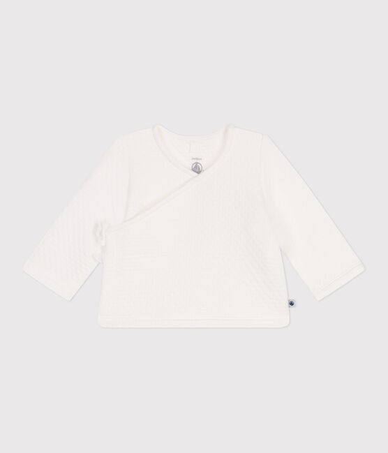 Jersey de túbico acolchado de algodón para bebé blanco MARSHMALLOW