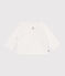 Jersey de túbico acolchado de algodón para bebé blanco MARSHMALLOW