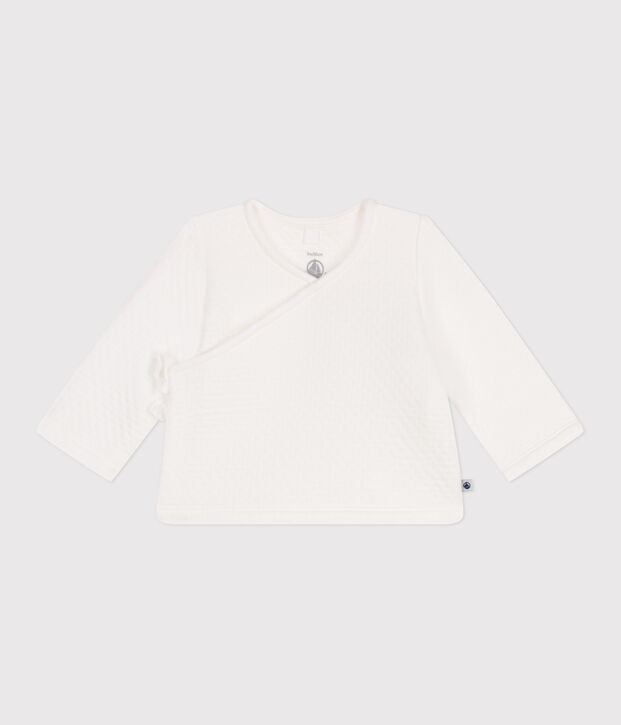 Jersey de t&uacute;bico acolchado de algod&oacute;n para beb&eacute; blanco