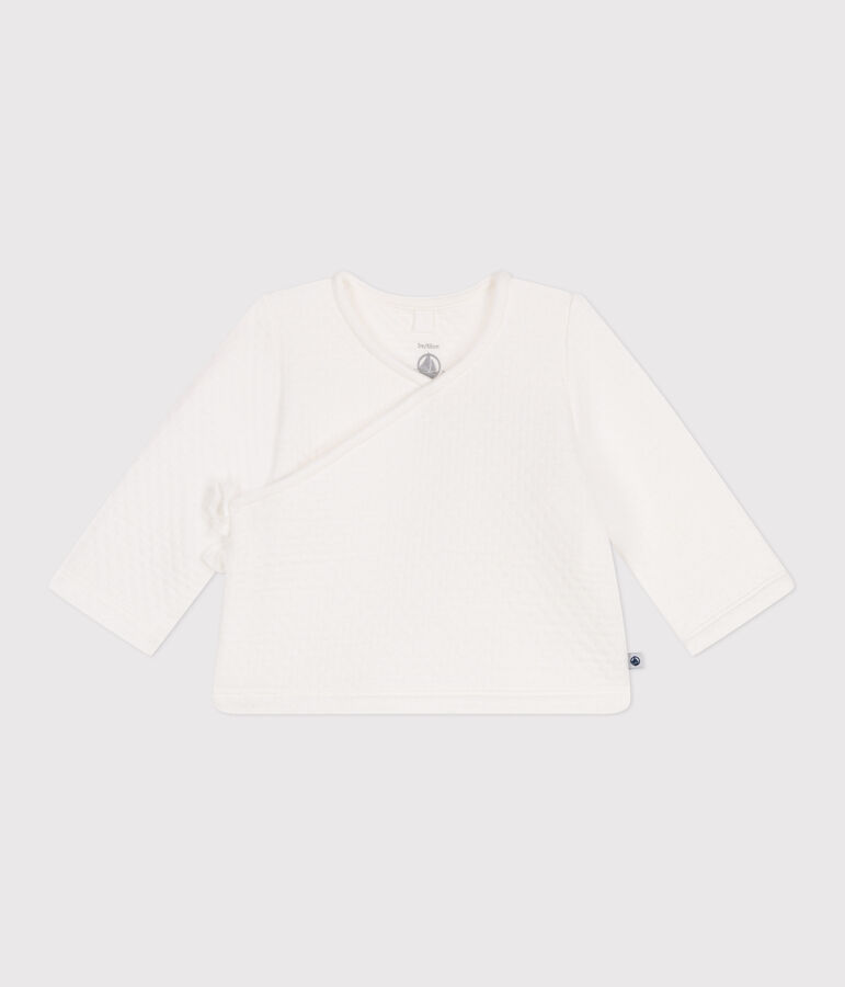 Jersey de t&uacute;bico acolchado de algod&oacute;n para beb&eacute; blanco