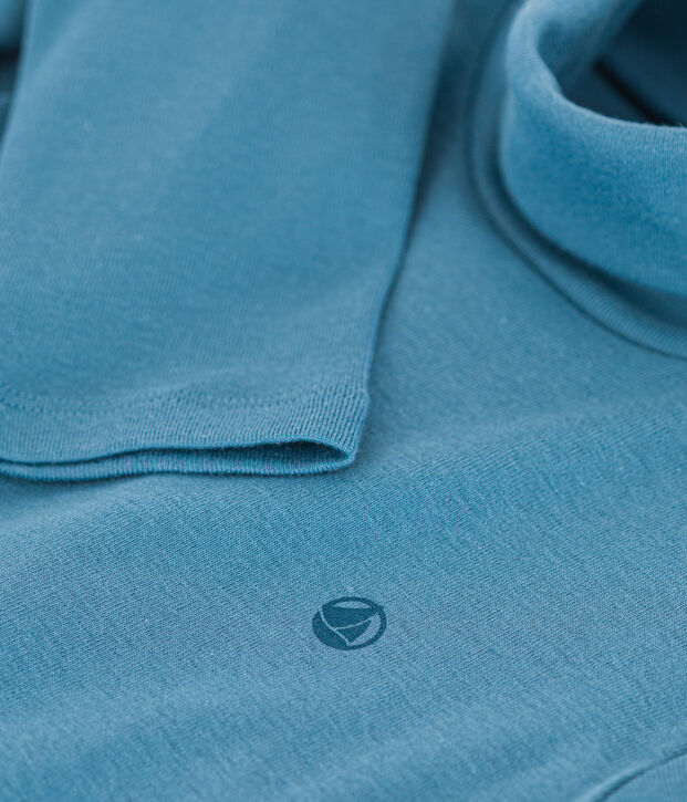 Prenda de cuello cisne de algod&oacute;n de ni&ntilde;a/ni&ntilde;o azul