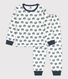 Pijama de felpa con motivo de caracol para niño/niña