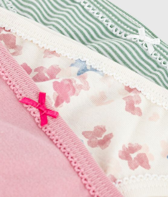 Juego de braguitas infantiles de algodón con estampado de flores variante 1