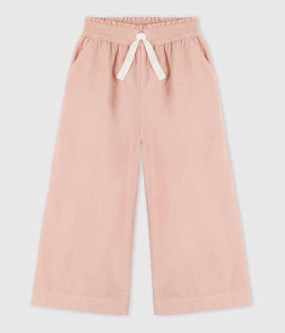 Pantalón ancho de micro pana de niña rosa SALINE
