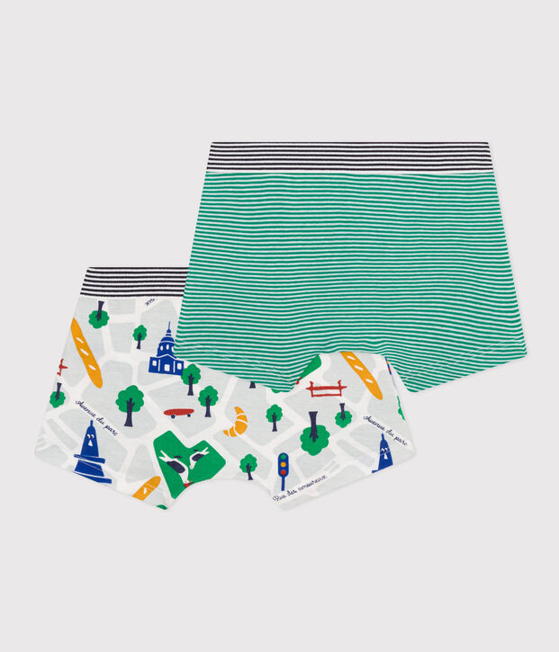 Juego de 2 b&oacute;xeres infantiles de Par&iacute;s de algod&oacute;n multicolor