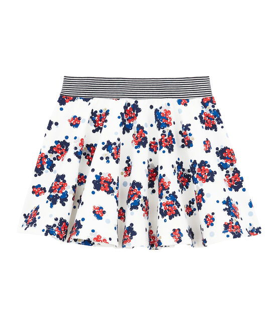 Falda en muletón para niña blanco MARSHMALLOW/blanco MULTICO