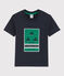 Camiseta de manga corta de punto de niño azul SMOKING