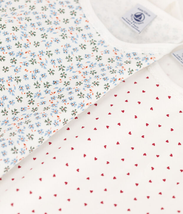Juego de 2 pijamas de algod&oacute;n con flores para ni&ntilde;a multicolor